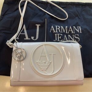 Armani Jeans Rj Small Patent Crossbody with logo bag